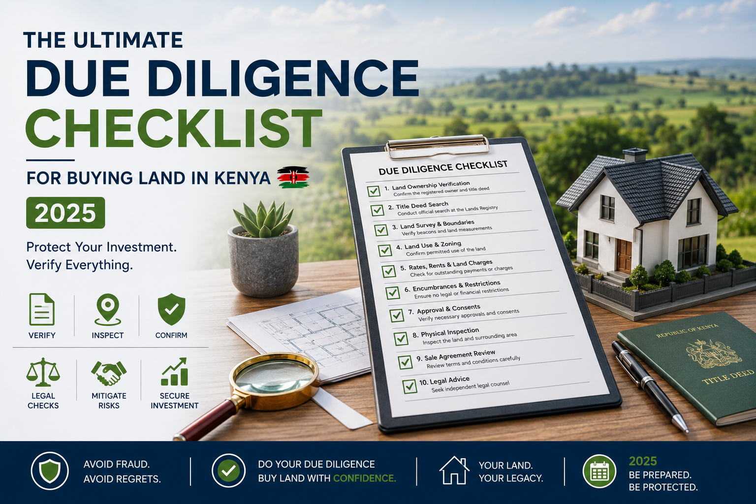 The Ultimate Due Diligence Checklist for Buying Land in Kenya 2025 (Post-Ardhisasa)