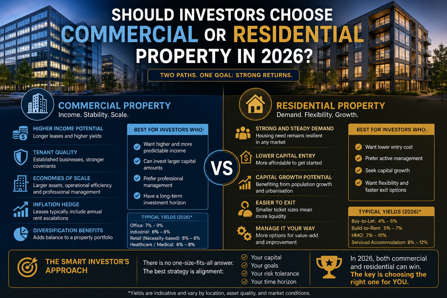 Should Investors Choose Commercial or Residential Property in 2026?