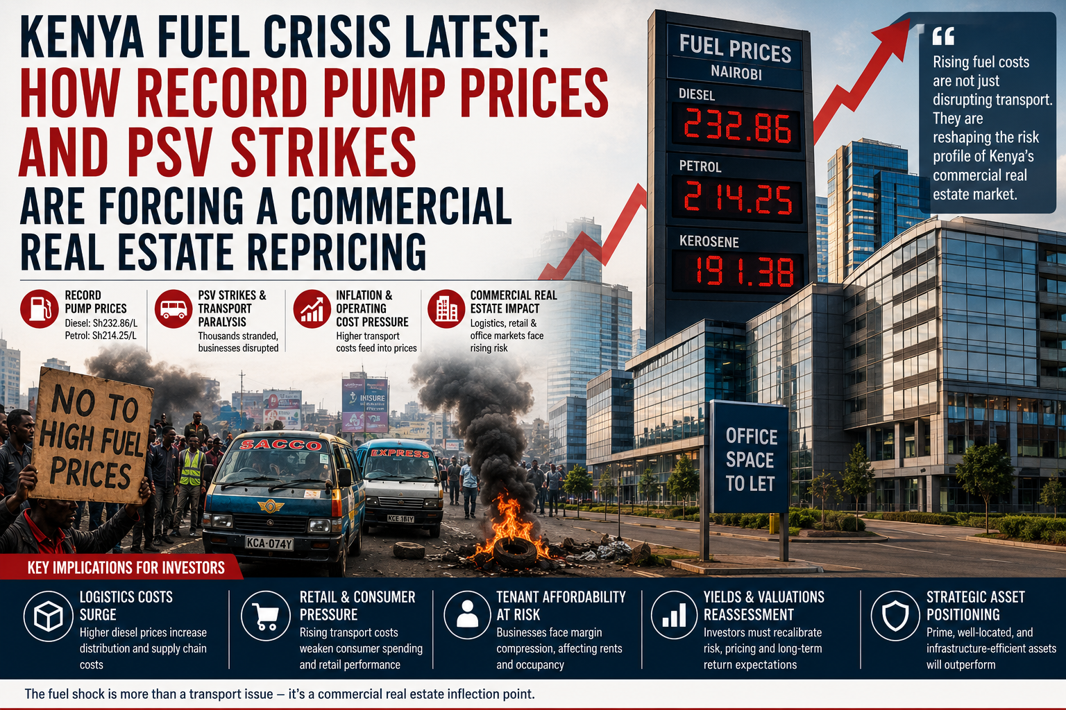 Kenya Fuel Crisis Latest: How Record Pump Prices and PSV Strikes Are Forcing a Commercial Real Estate Repricing
